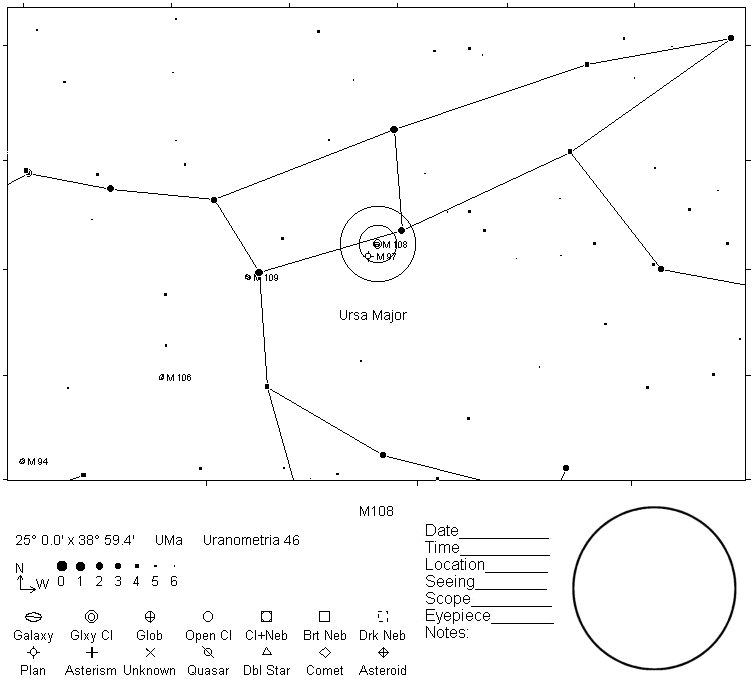 M108 Telrad Finder Chart