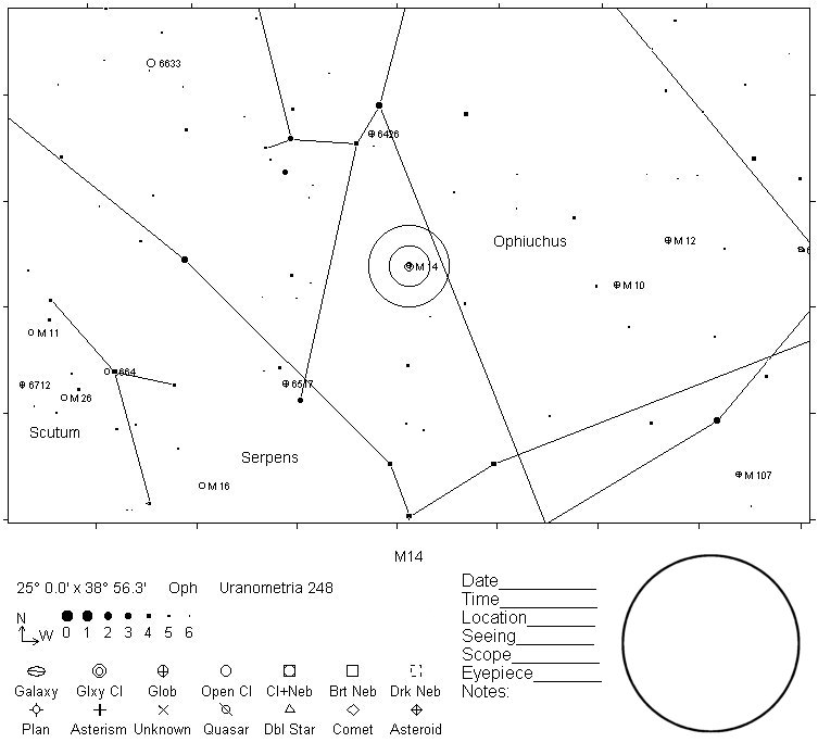 M14 Telrad Finder Chart