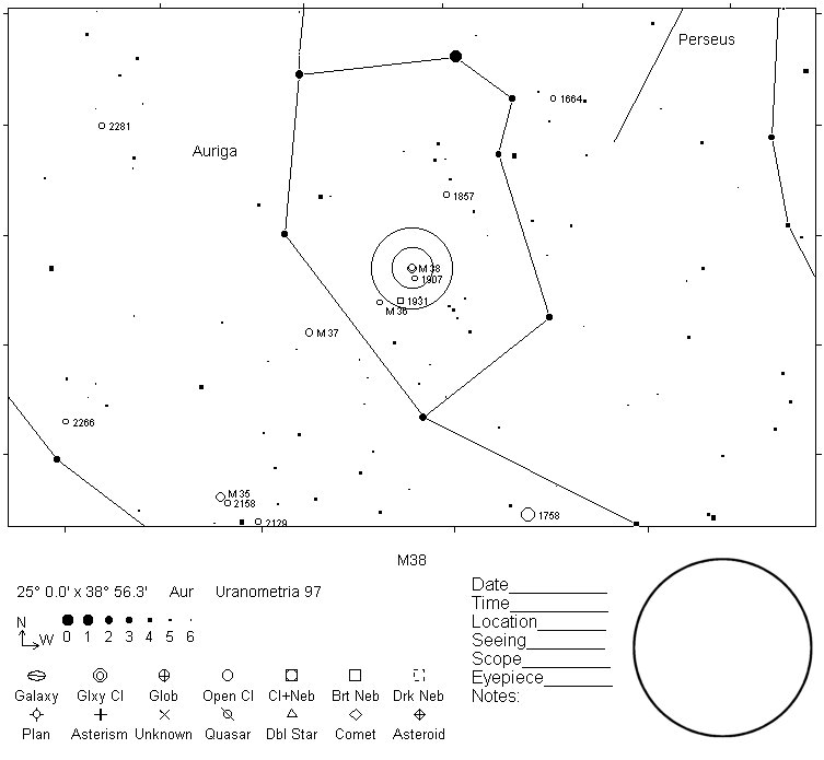 M38 Telrad Finder Chart
